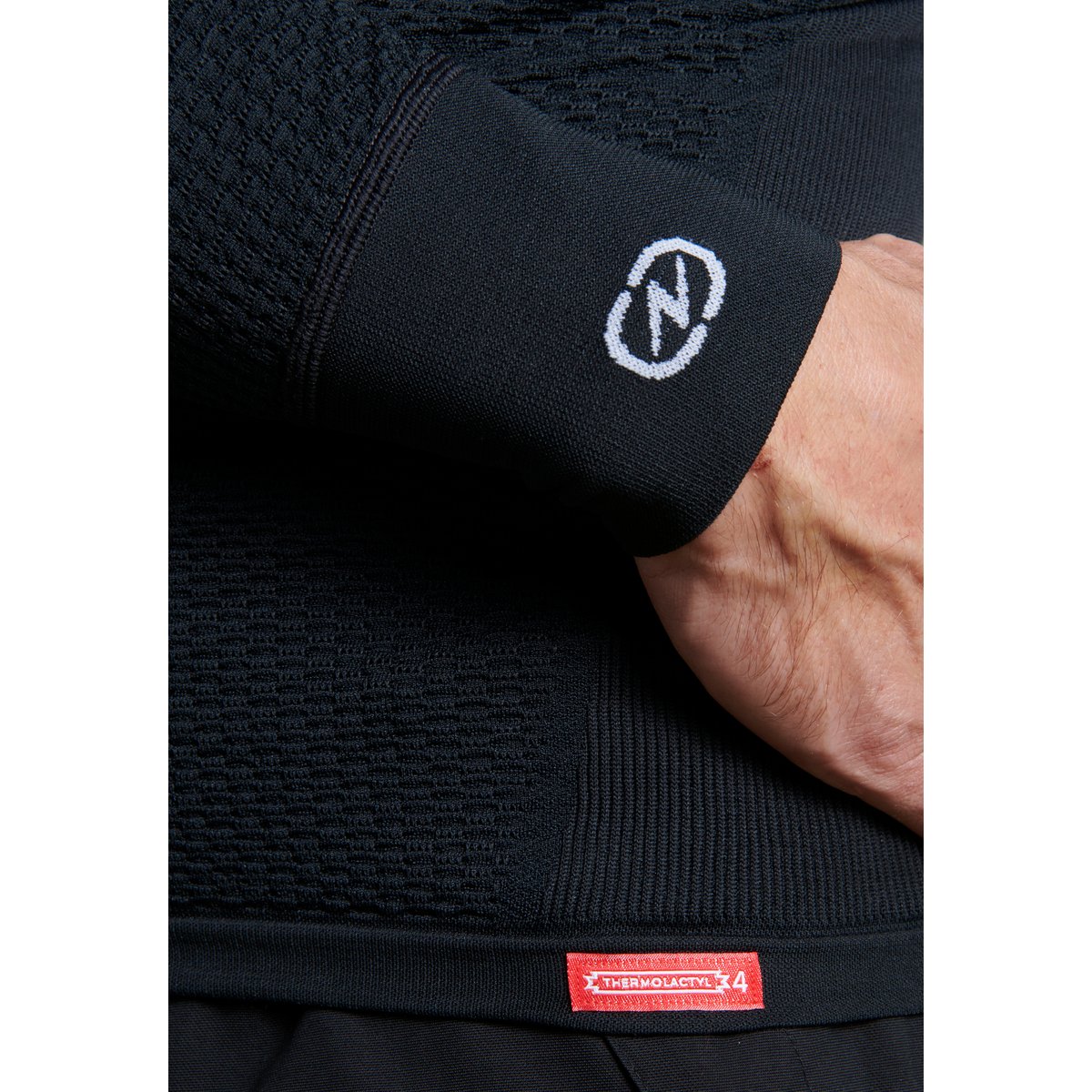 T-shirt col zippé Energy Thermolactyl 4 noir, DAMART SPORT