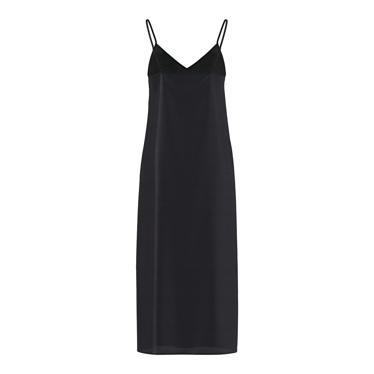 Robe longue, à bretelles noir, PIECES