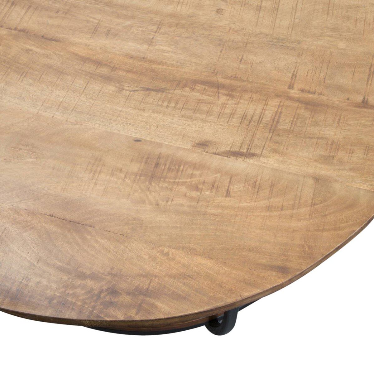 Table basse en métal ronde RITA noir, MADE IN MEUBLES