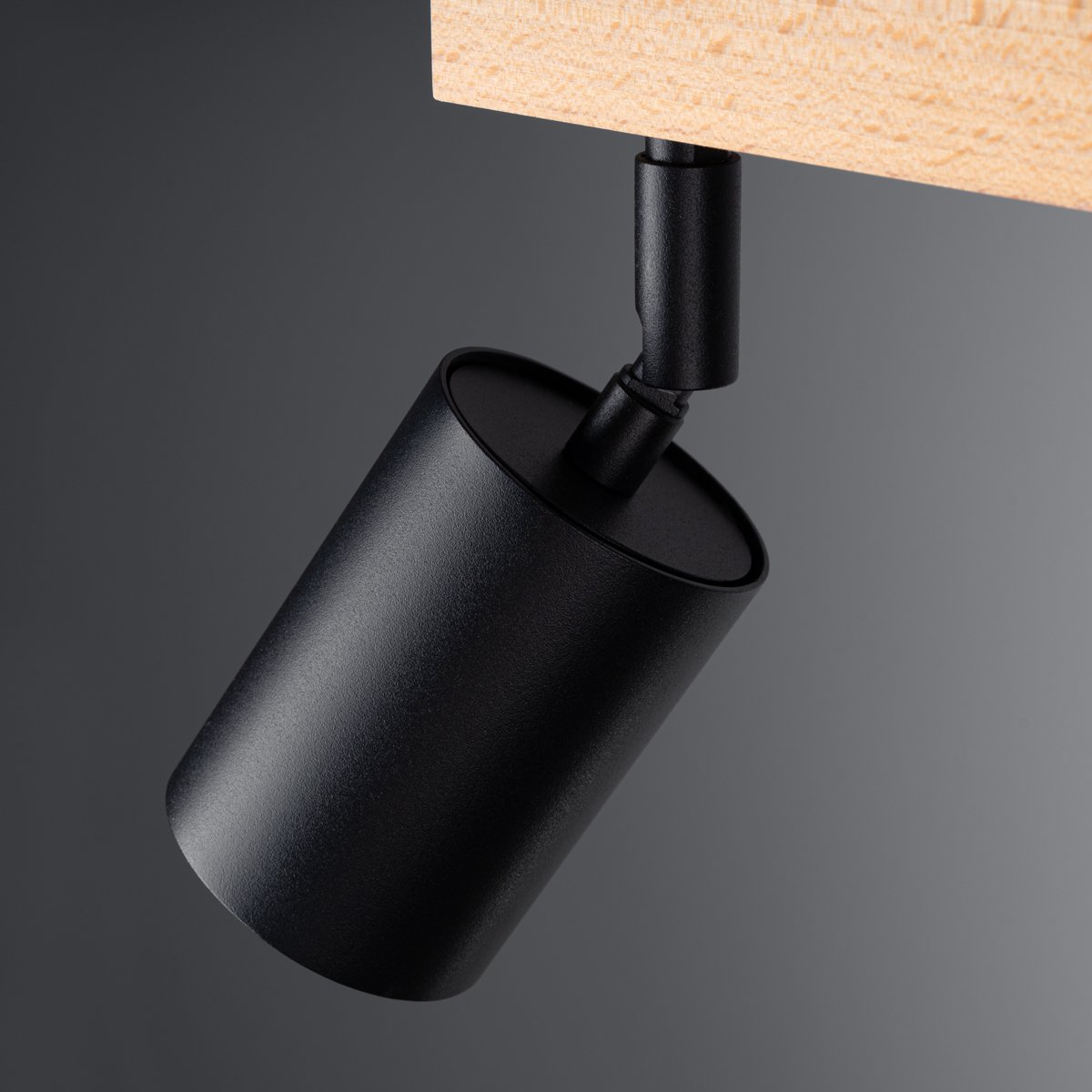 Plafonnier Acier Bois/Noir GU10 3 Verdo Line marron, EDEN
