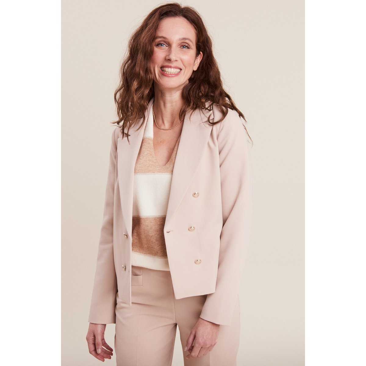 Veste tailleur courte sable, BREAL