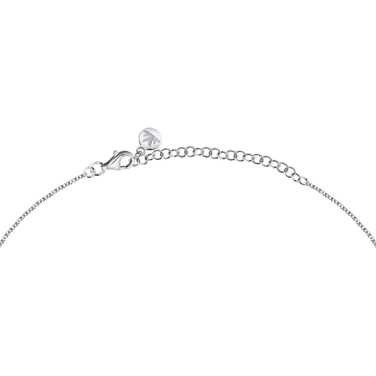 Colliers en Zircon/zircons Cubiques/argent 925/1000 Recyclé et Zircon argent/bleu, MORELLATO