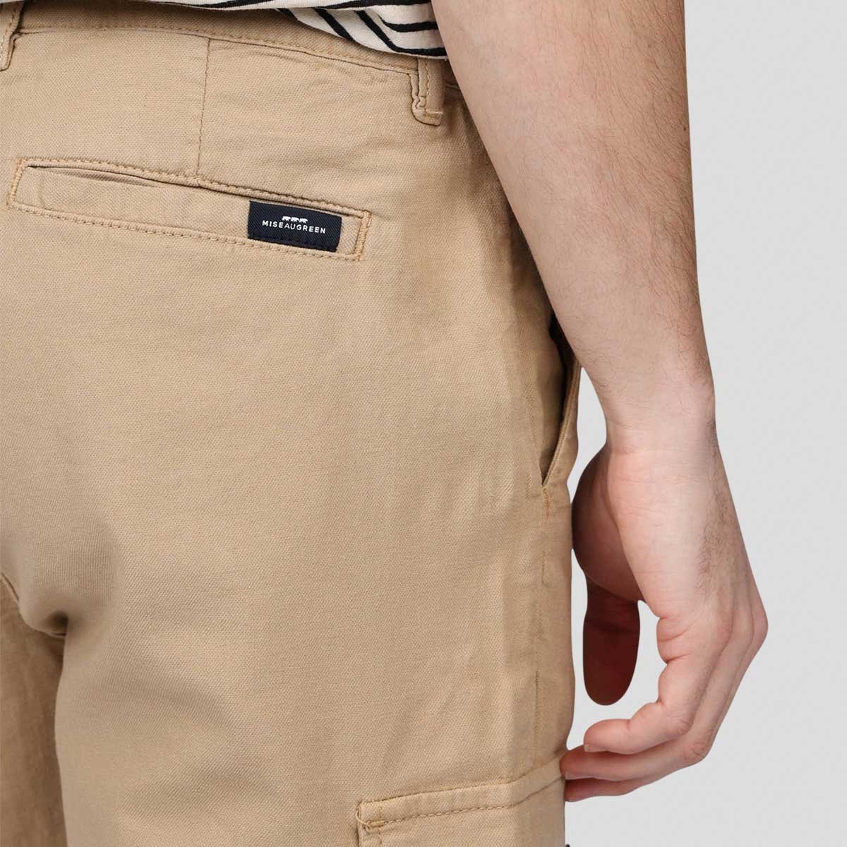 Bermuda cargo beige, MISE AU GREEN