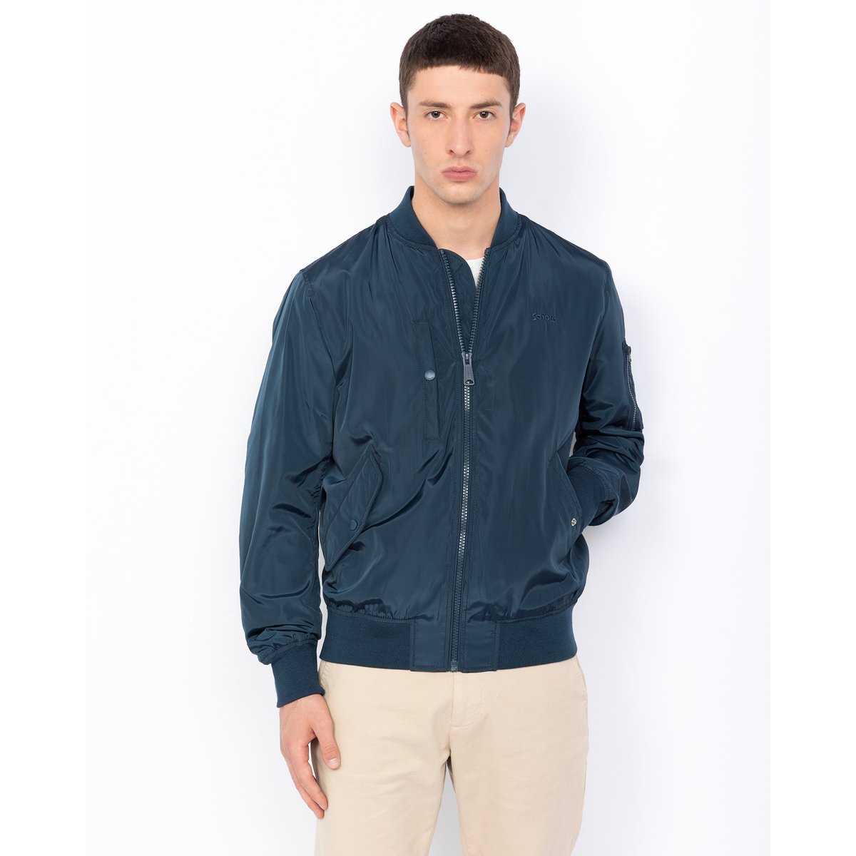 Blouson bomber type MA-1 bleu océan, SCHOTT