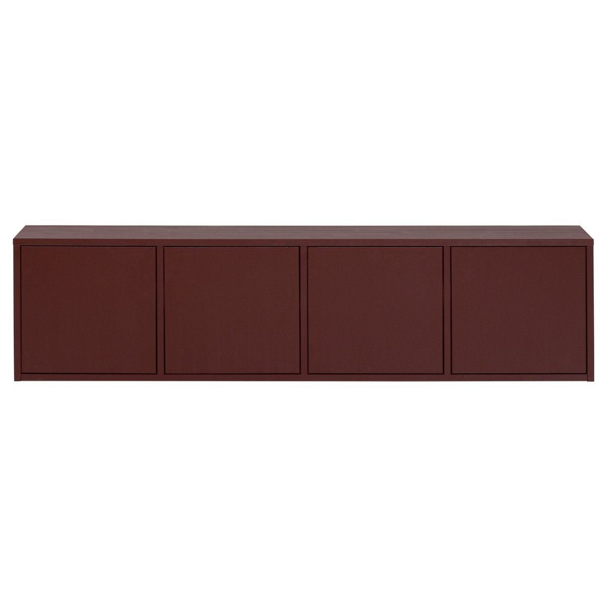 Meuble TV en bois de pin MEREL bordeaux, WOOOD