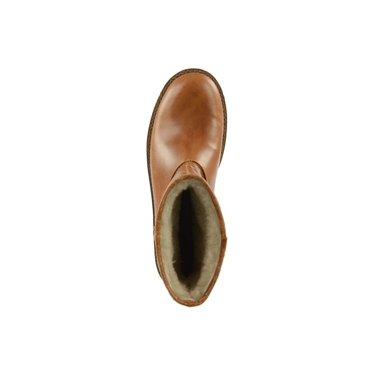 Bottes courtes en cuir cognac, SACHA