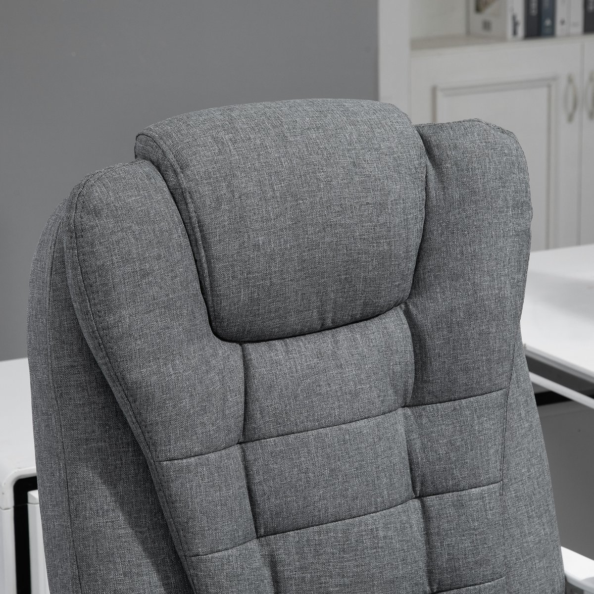 Chaise de bureau Polyester Gris foncé gris foncé, HOMCOM
