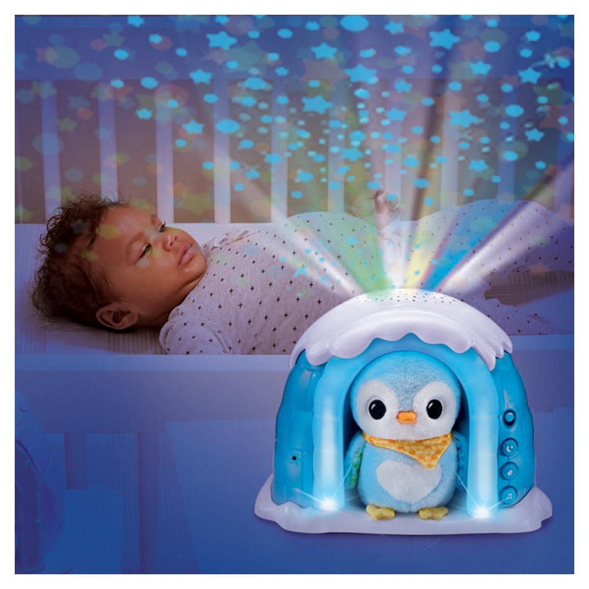 Veilleuse p'tit pingouin nuit etoilee bleu, VTECH