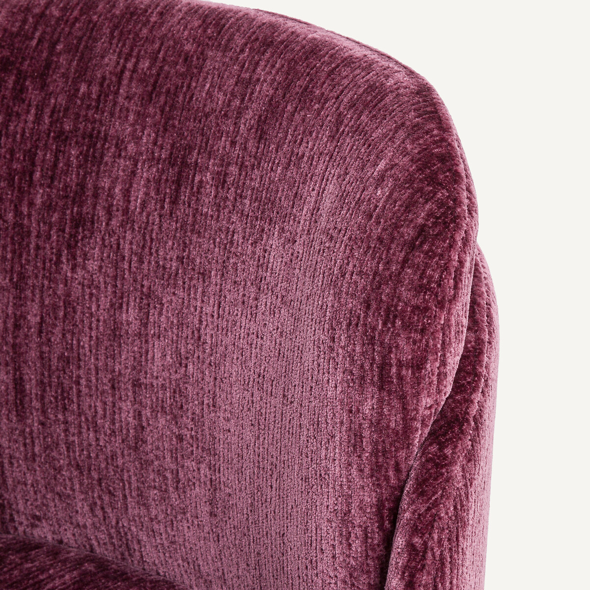 Chaise pied noyer et velours, Jabote bourgogne, AM.PM