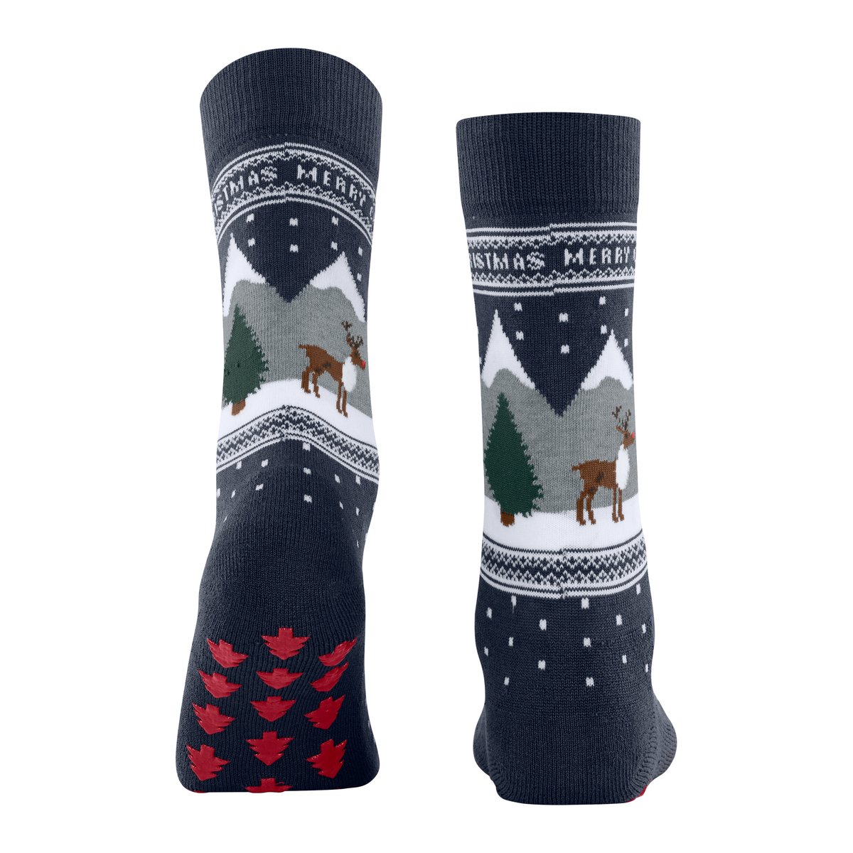 Chaussettes White X-Mas Opaque space bleu, BURLINGTON