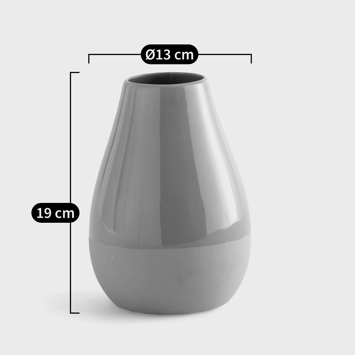 Vase en céramique H19 cm, Pastela brun, LA REDOUTE INTERIEURS