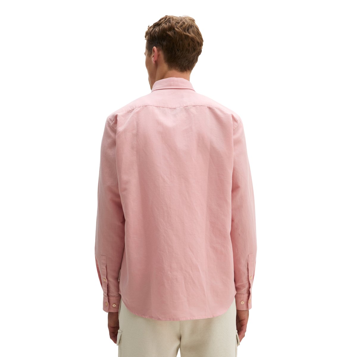 Chemise regular en lin et en coton bio rose, MARC O'POLO