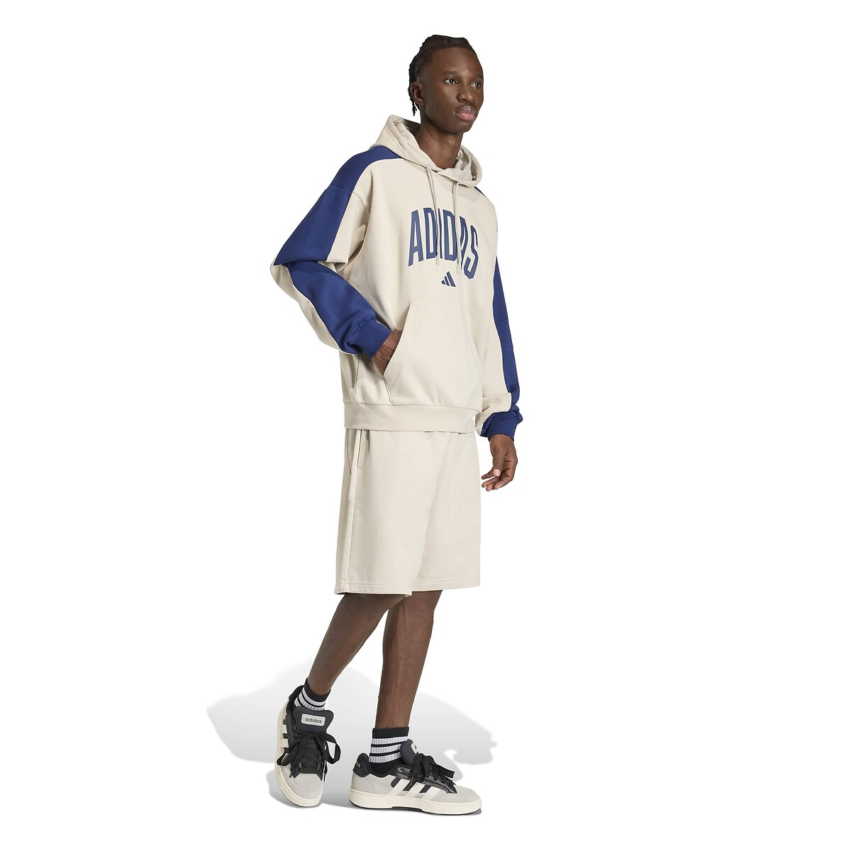 Pantaloncini logo SEASONALS grigio/blu scuro, ADIDAS SPORTSWEAR