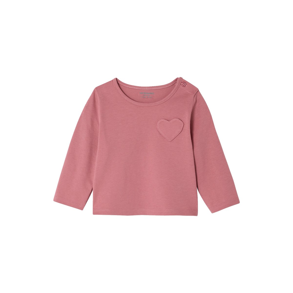 Lot de 3 T-shirts Basics manches longues vieux rose, VERTBAUDET