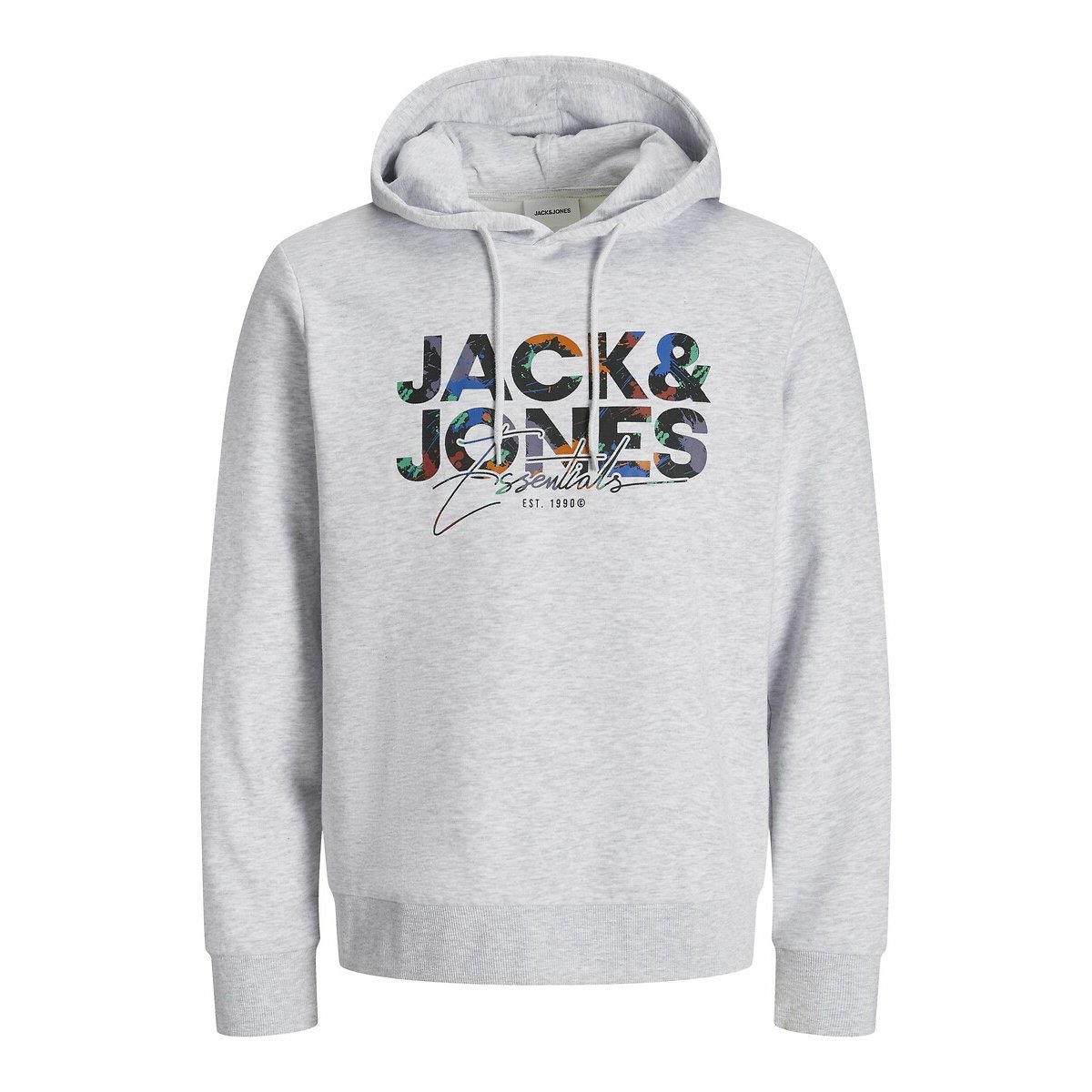 Sweat à capuche Geplas gris clair, JACK & JONES