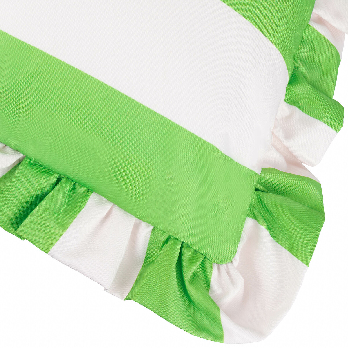 Palm Royale Stripe Ruffle Outdoor Cushion green, FURN.