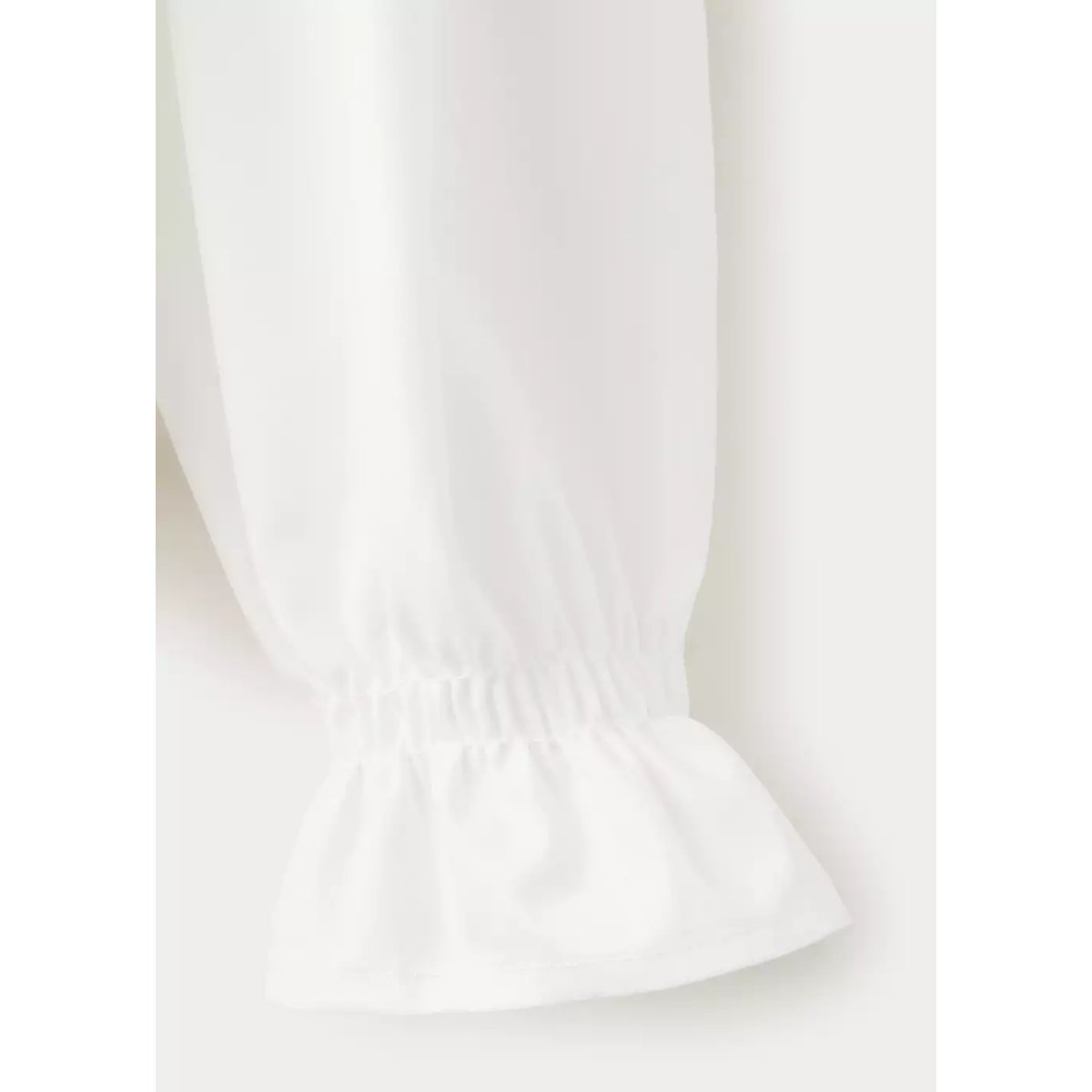 Chemise coton détails froncés blanc, MANGO KIDS