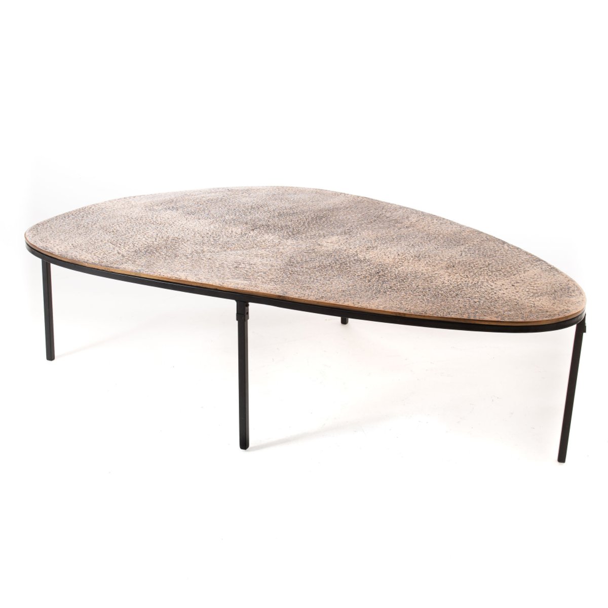Table basse galet en métal doré L115 cm or / doré, AMADEUS