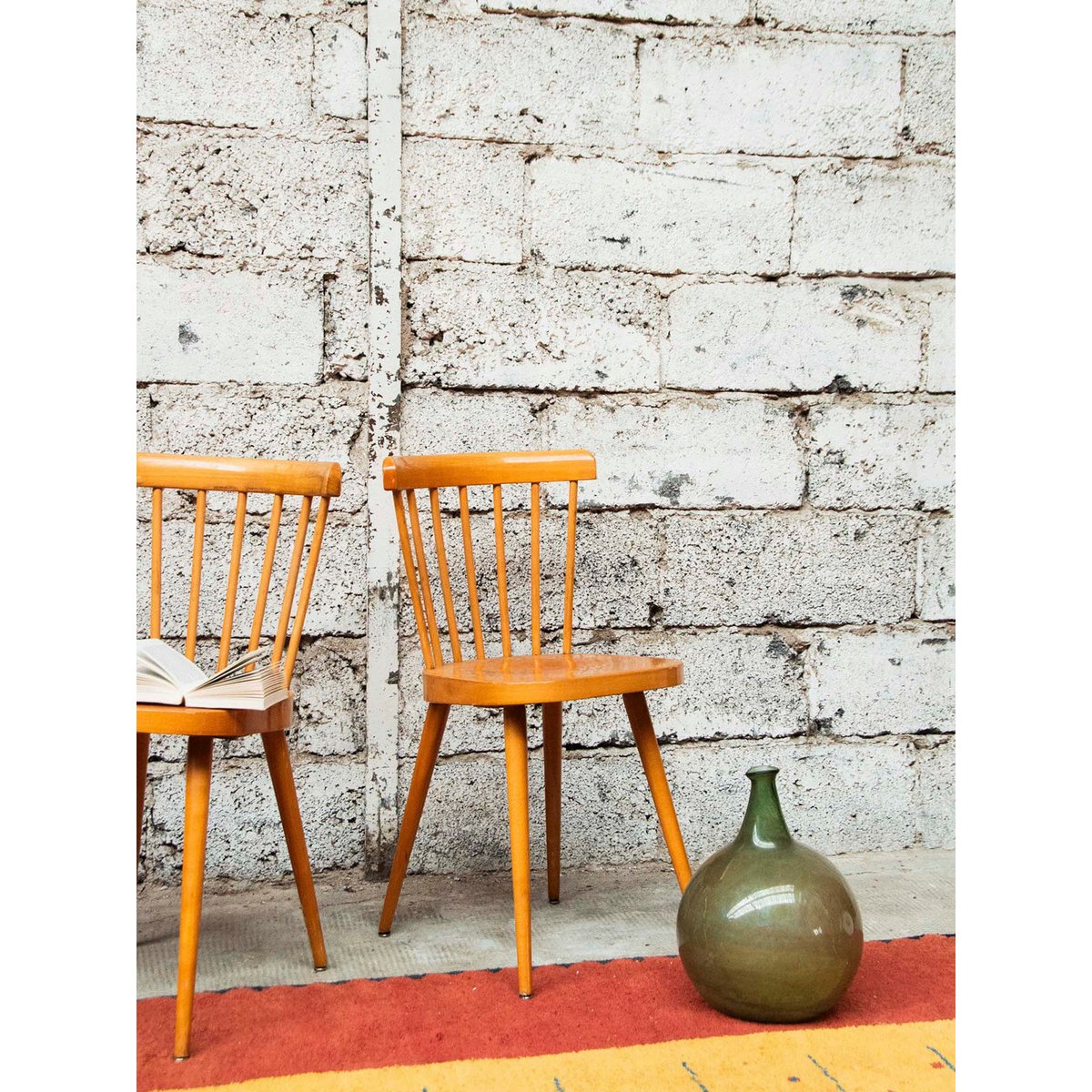Paire de chaises style Baumann Alma N°730 - Bon état bois, DEBONGOUT