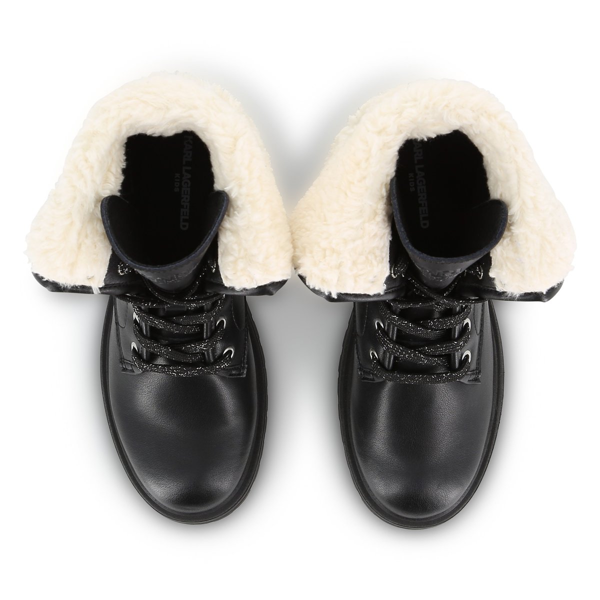 Bottines avec lacets black, KARL LAGERFELD KIDS
