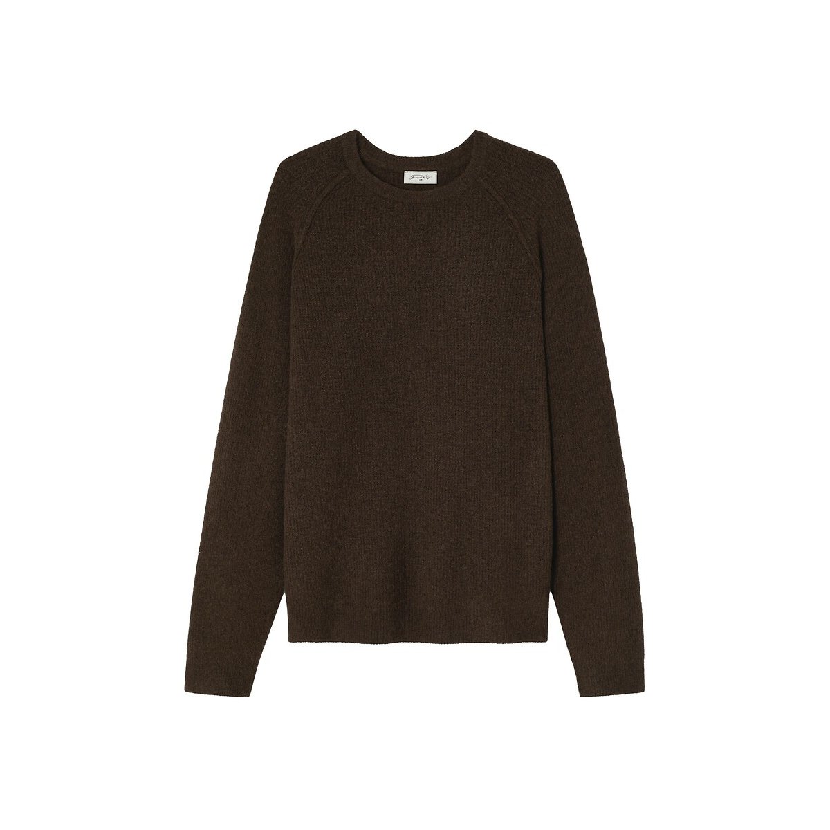 Pull boule, col rond, DAMSVILLE chocolat, AMERICAN VINTAGE