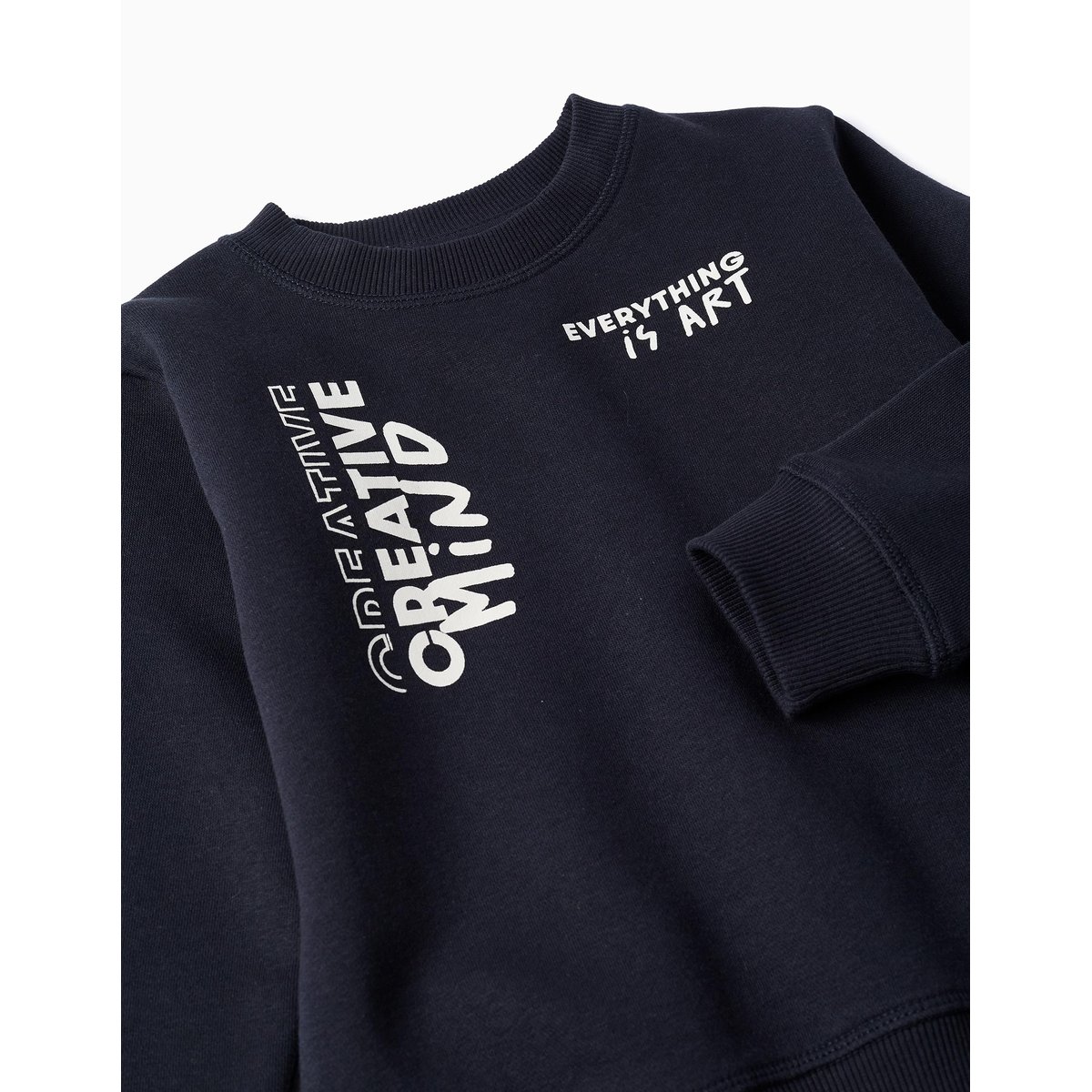 Ensemble de jogging en coton peigné avec imprimé Creative bleu foncé, ZIPPY