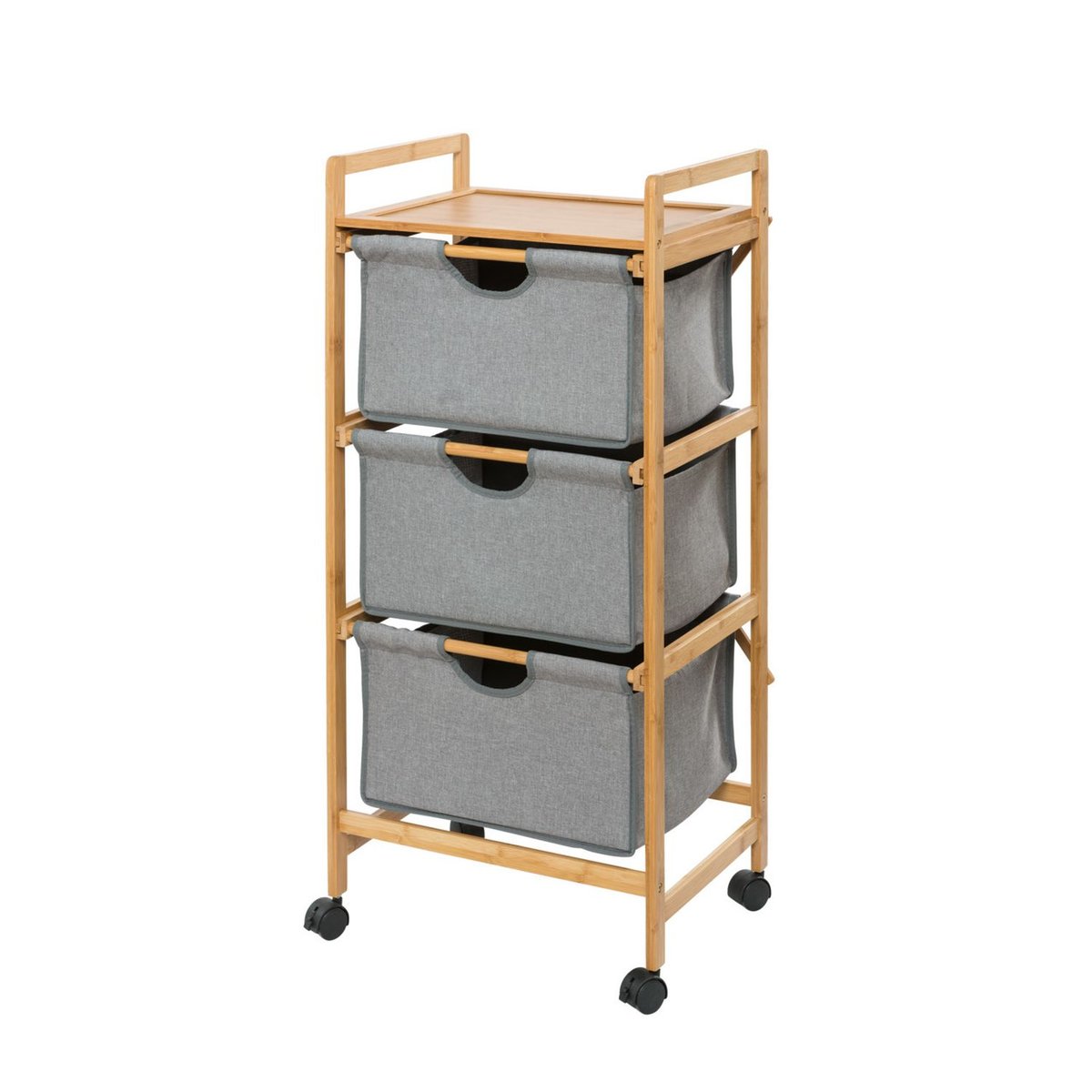 Etagère De Salle De Bain En Bambou 3 Tiroirs gris, WENKO