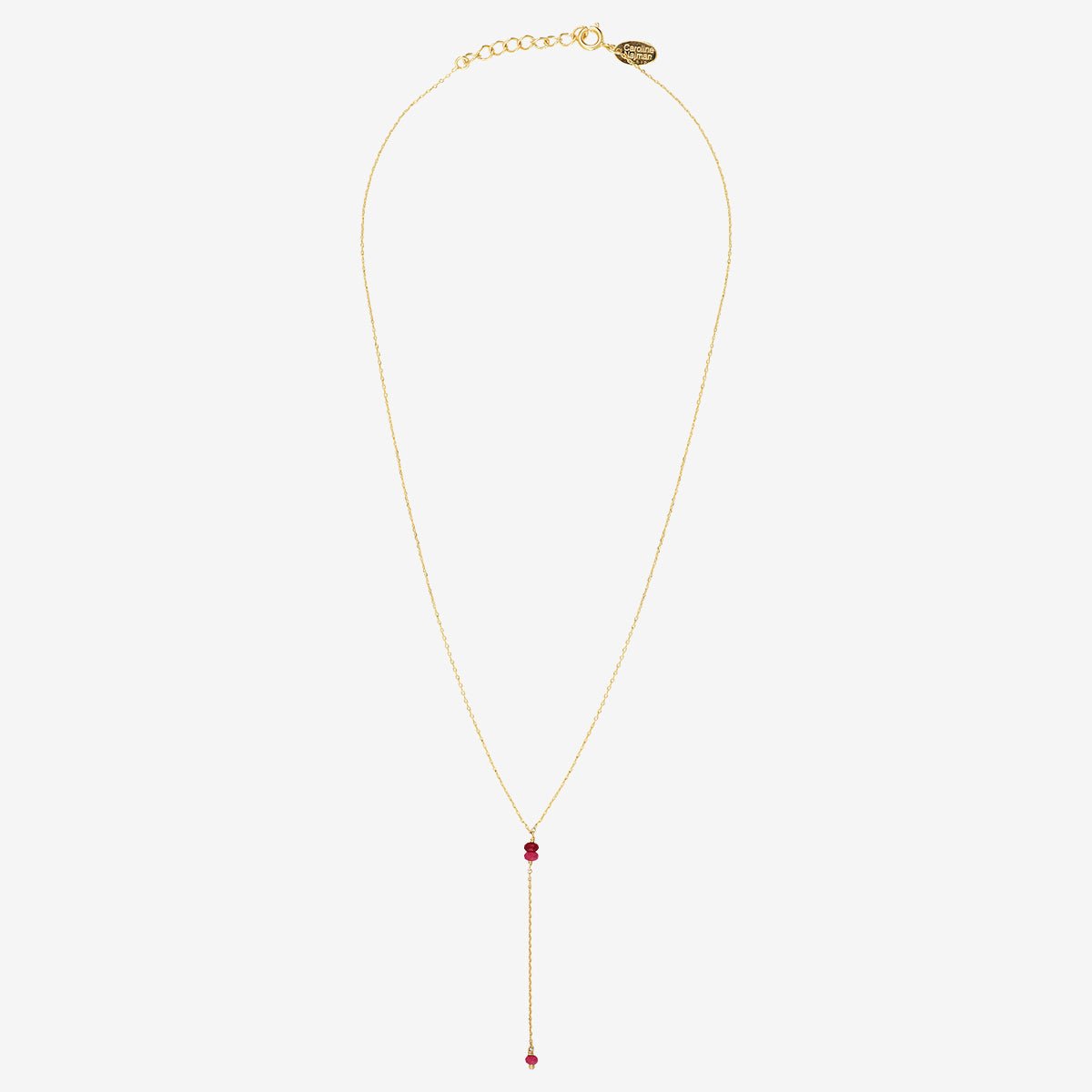 Collier cravate courte venus jade rose rose, CAROLINE NAJMAN