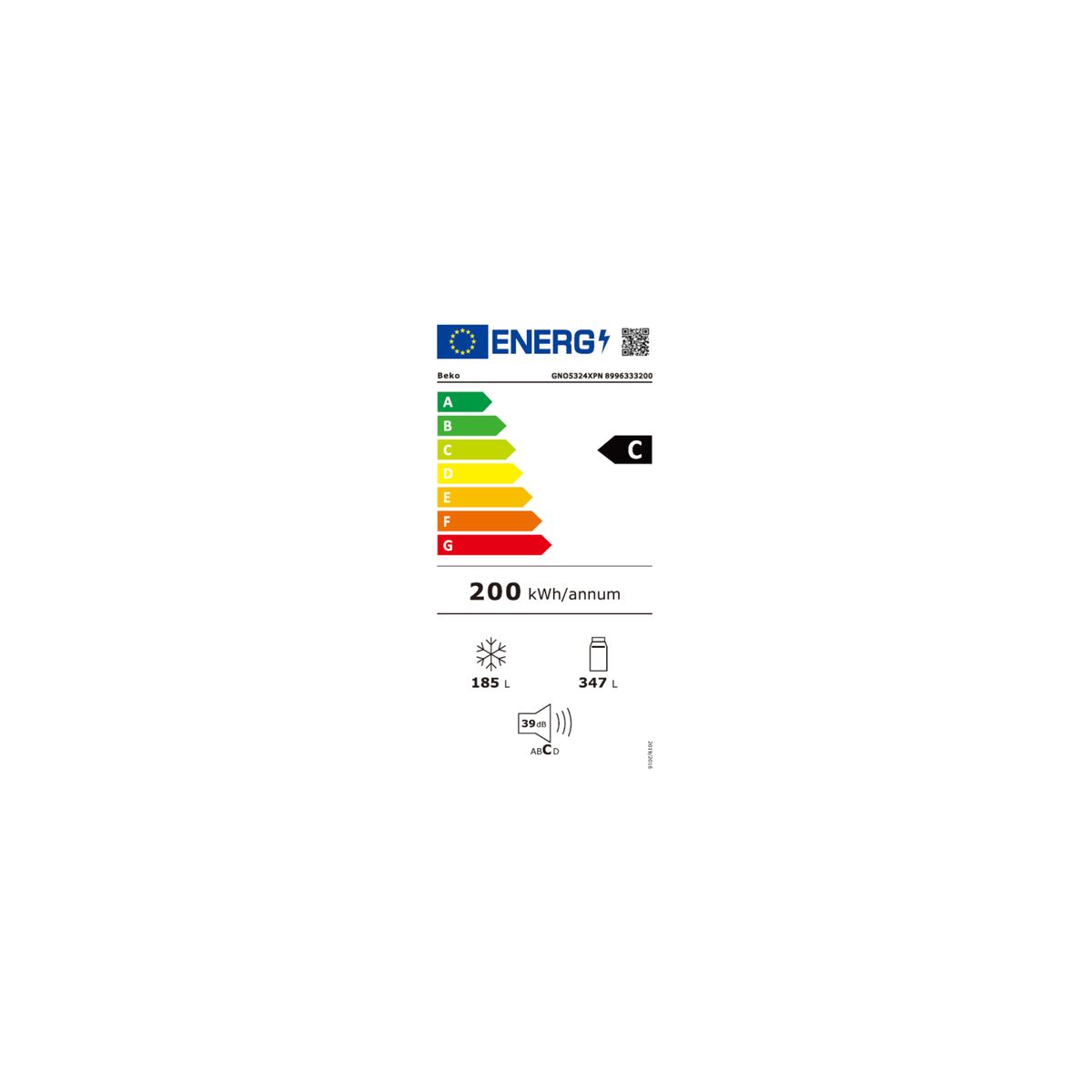 Réfrigérateur Américain GNO5324XPN couleur unique, BEKO