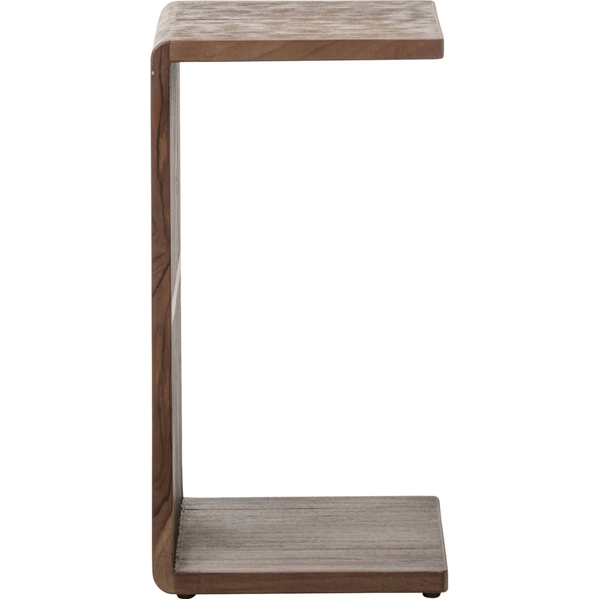 Table d'appoint à lattes en bois recyclé marron foncé, RECOLLECTION
