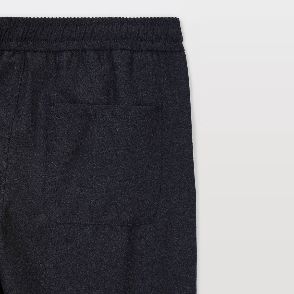 Pantalon large élastiqué marine, MONOPRIX