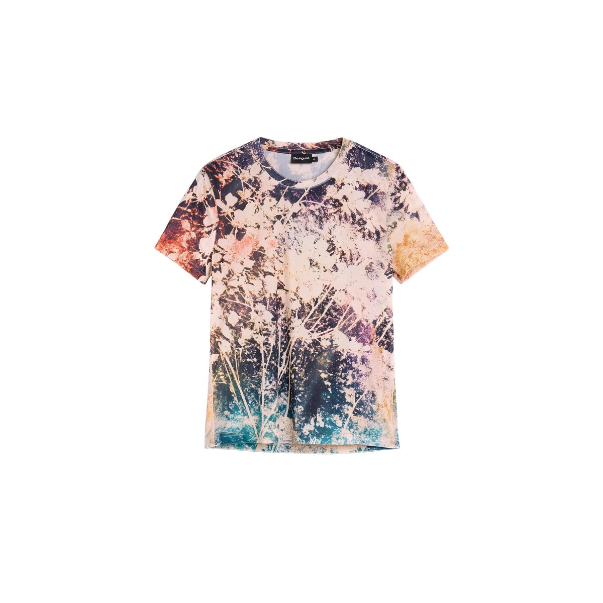 T-shirt à imprimé tie-dye orange, DESIGUAL