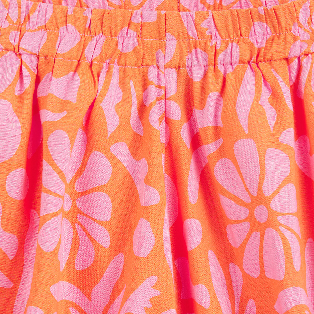 Floral Print Draping Shorts orange, LA REDOUTE COLLECTIONS