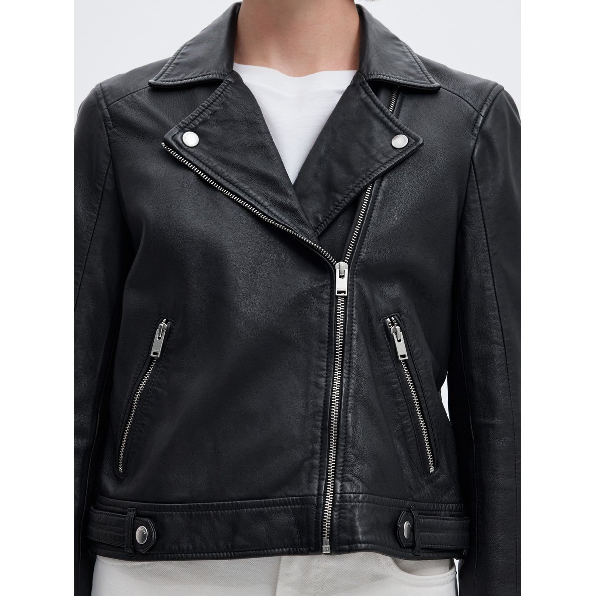 Veste En Cuir black, SELECTED