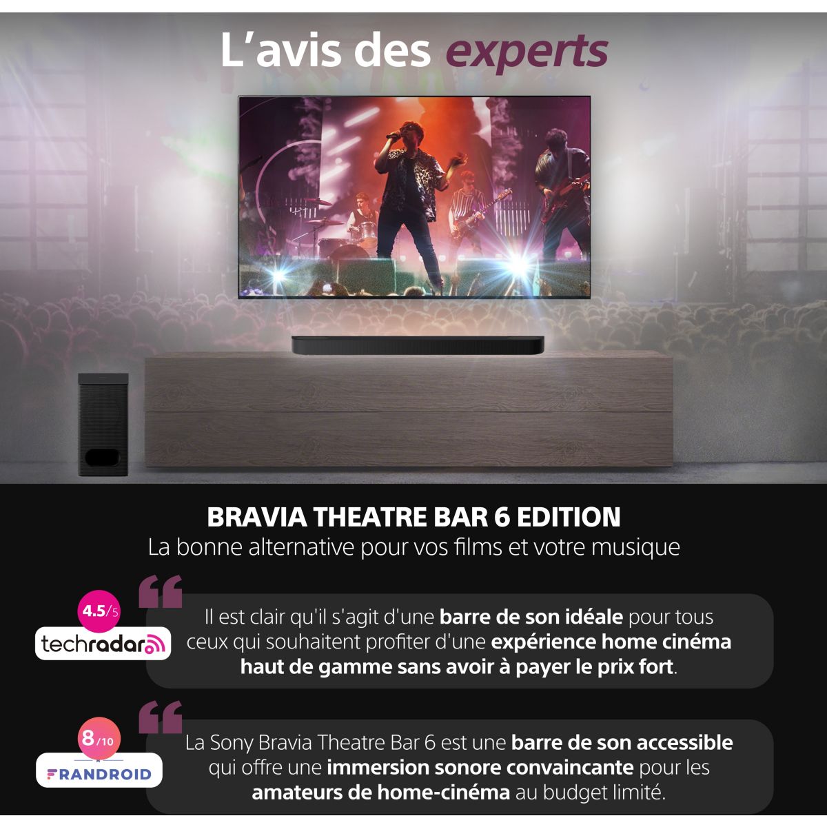 Barre de son Theatre Bar 6 Edition couleur unique, SONY
