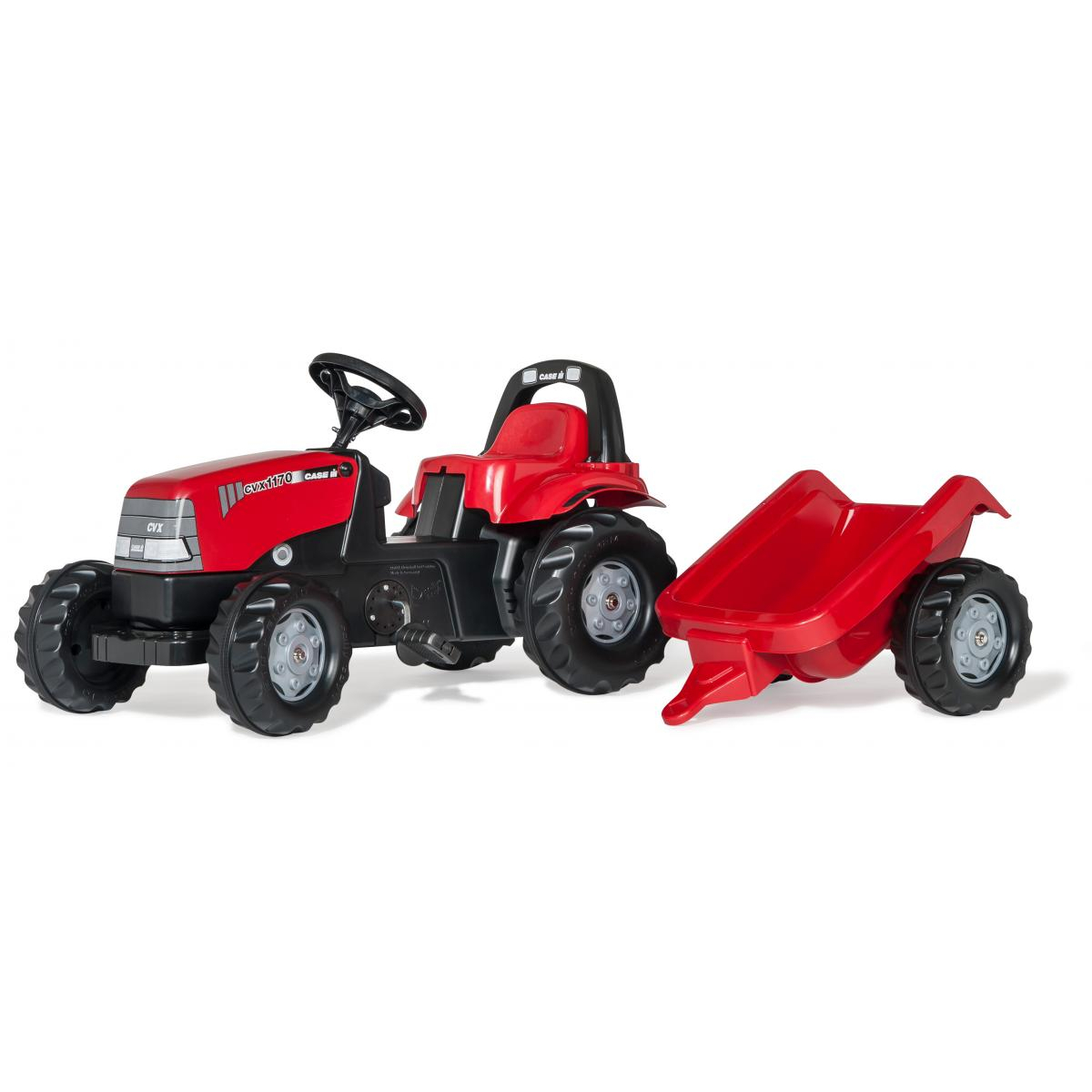 Tracteur a Pedales + Remorque rollyKid 1170 CVX rouge, ROLLY TOYS