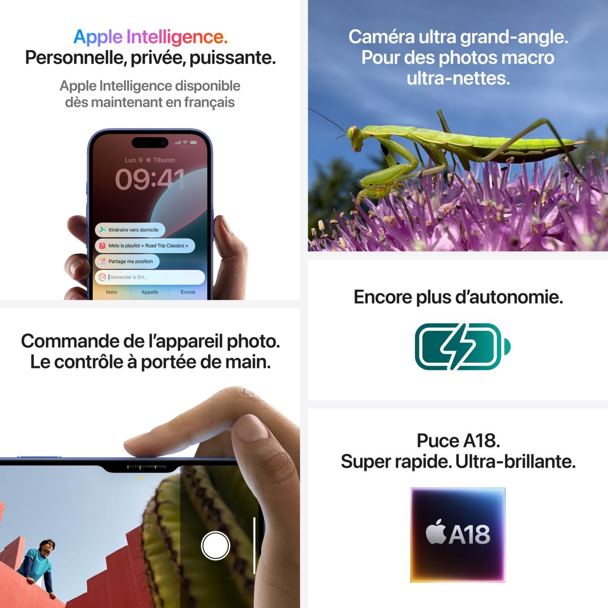 Smartphone iPhone 16 Plus 5G 256Go Rose couleur unique, APPLE