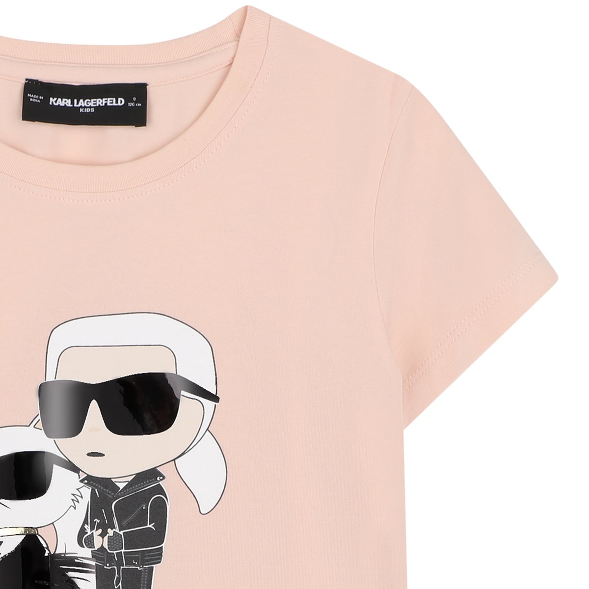 Tee-shirt manches courtes rose petale, KARL LAGERFELD KIDS
