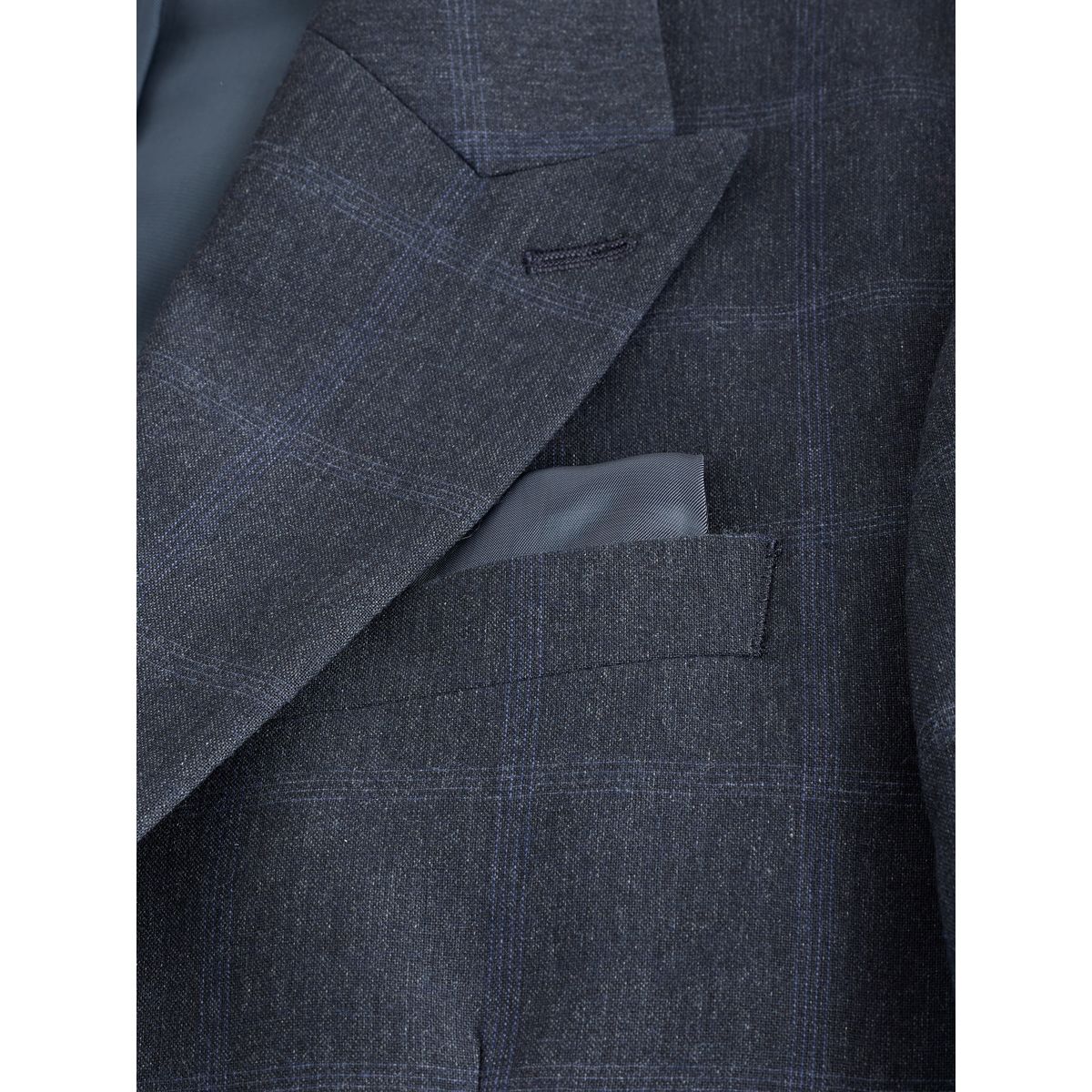 Veste de costume standard en coton à carreaux bleu marine, NEXT
