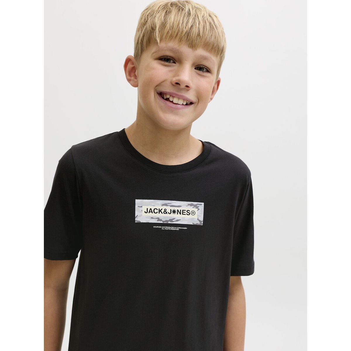 T-shirt maniche corte nero , JACK & JONES JUNIOR