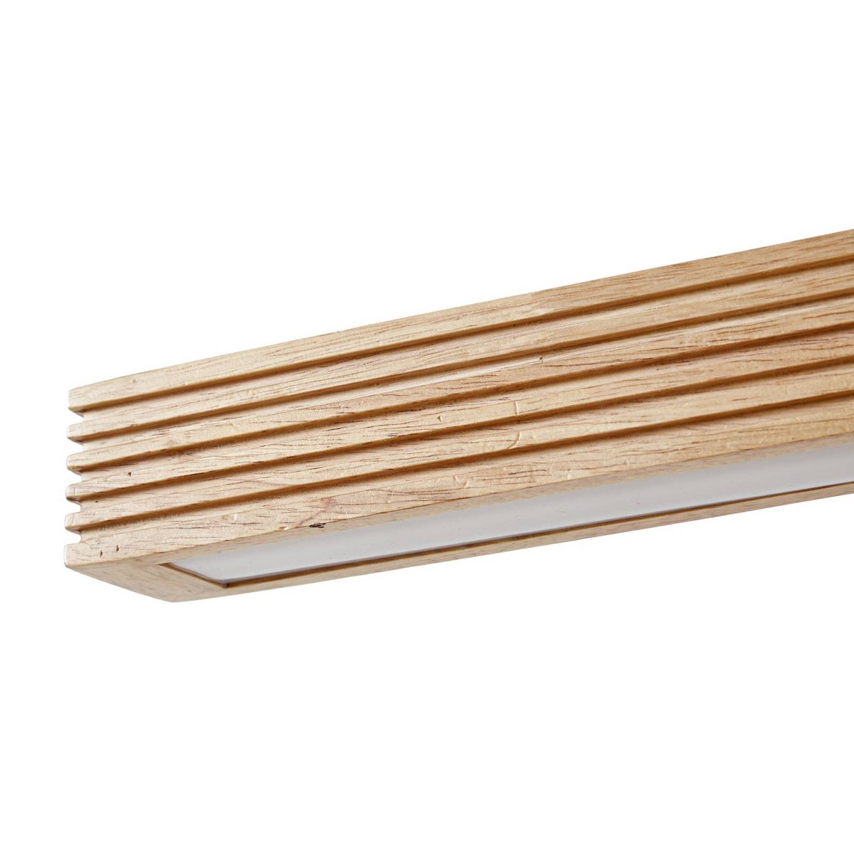 Suspension en bois designLED, Emara chêne clair, noir, blanc, LUCANDE