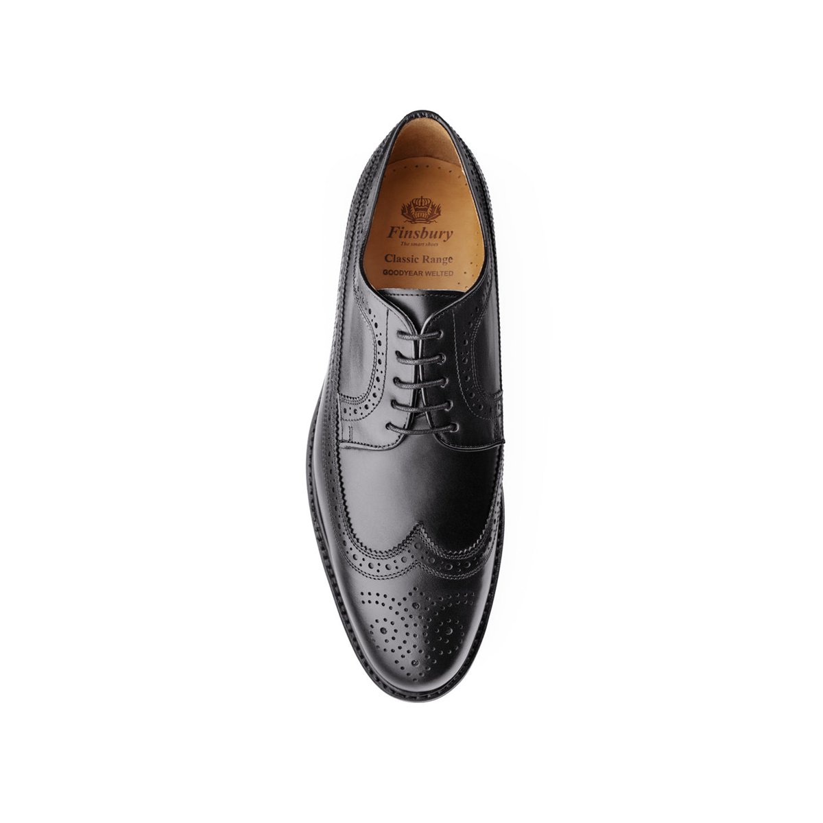 Derby cuir BARTON noir, FINSBURY