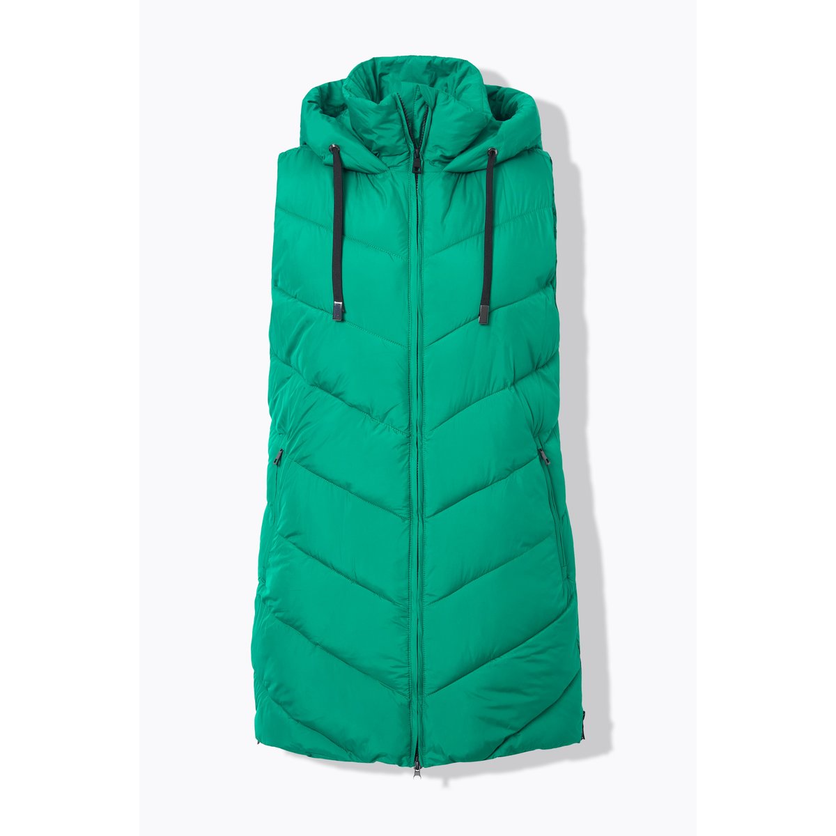 Long gilet matelassé HYPRAR vert émeraude, ULLA POPKEN