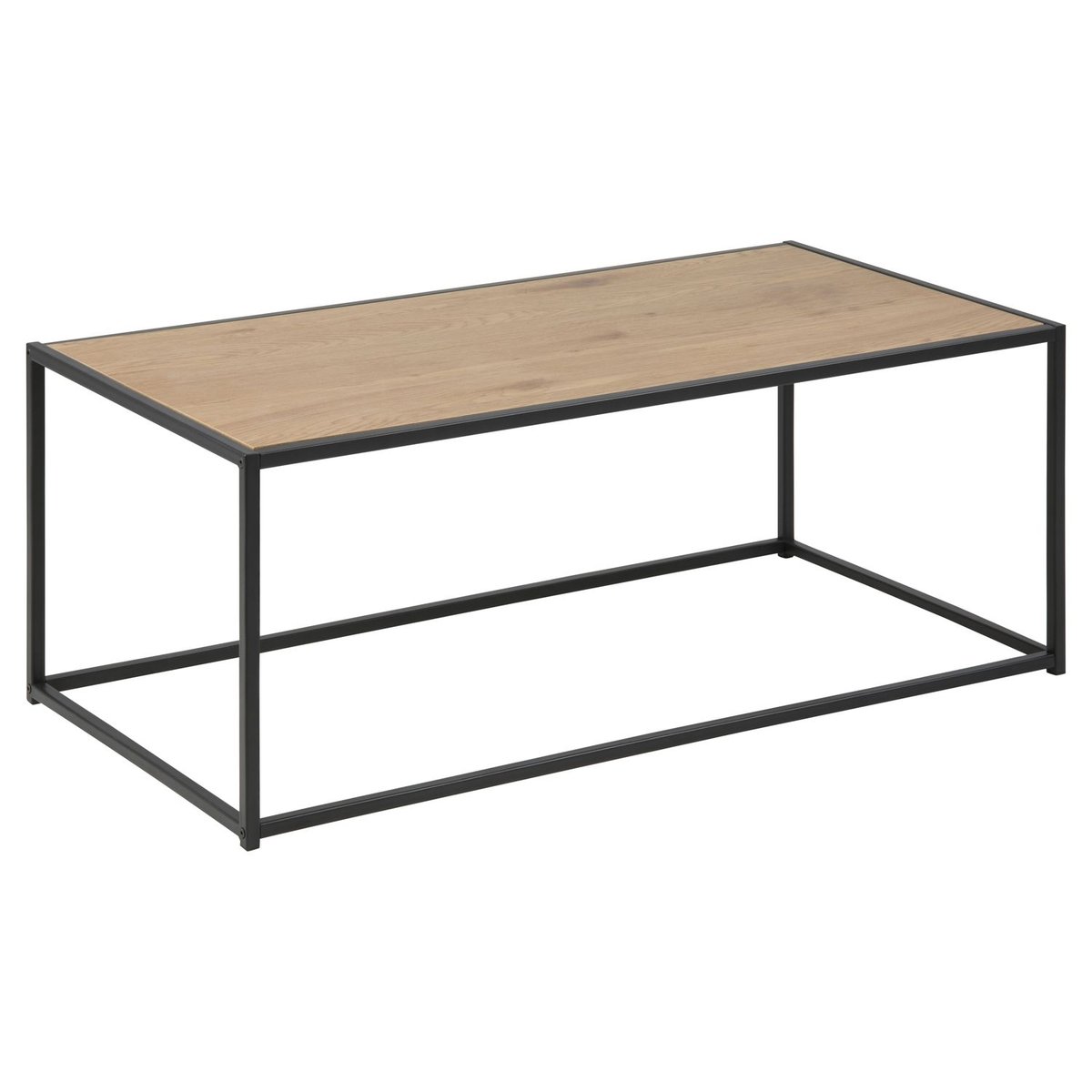 Table basse rectangulaire design industriel SIREINE beige, TOILINUX