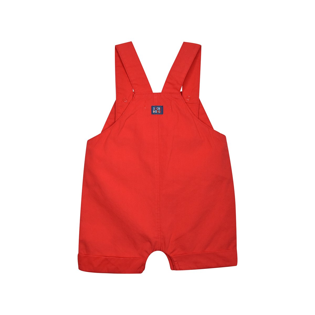 Tee shirt salopette gauvain popeline court bebe rouge, SUCRE D'ORGE