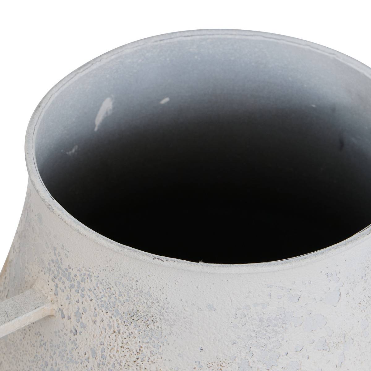 Vase jarre en acier vieilli à anses GLADY gris, ATMOSPHERA
