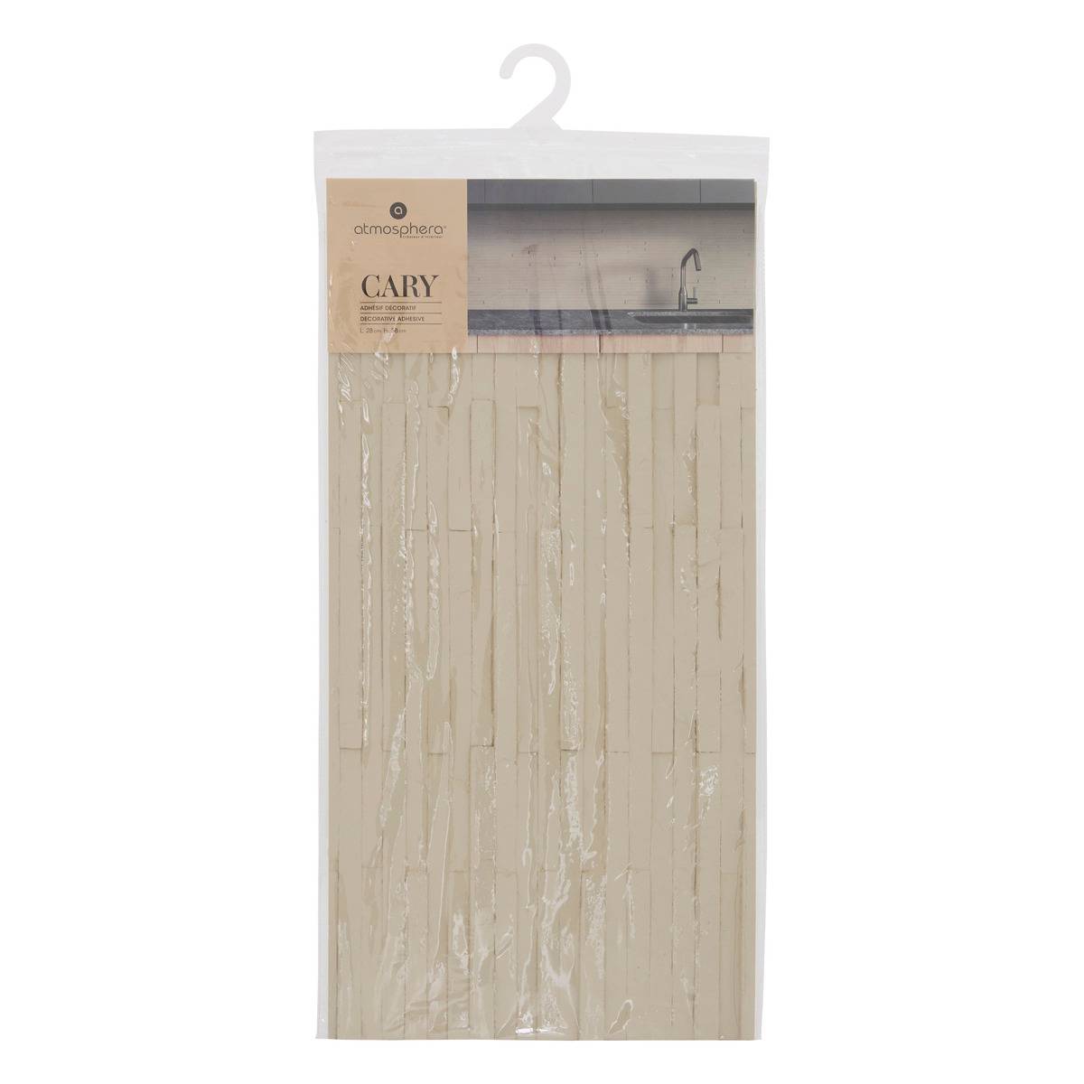 Sticker mural effet parement CARY beige, ATMOSPHERA