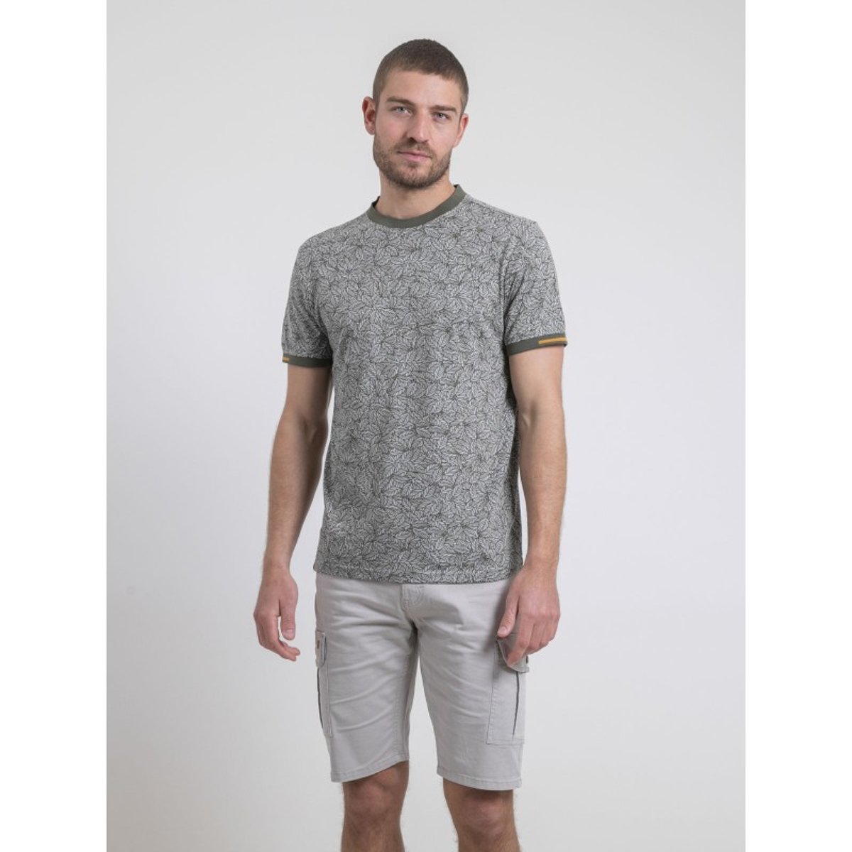 T-shirt Col Rond Pur Coton Noyuki kaki, RITCHIE