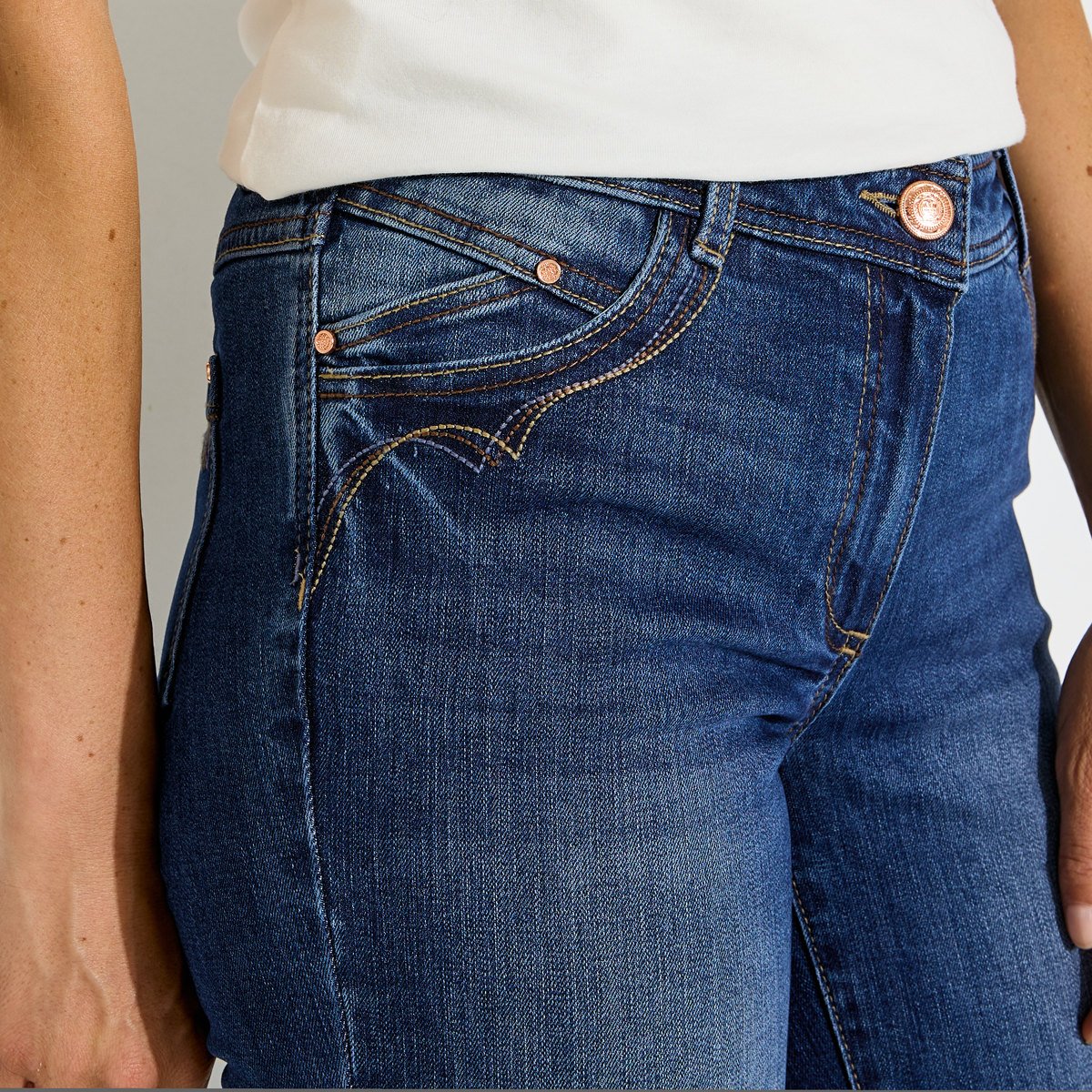 Jean bootcut TALL TBALI B01 bleu dark stone, GRAIN DE MALICE