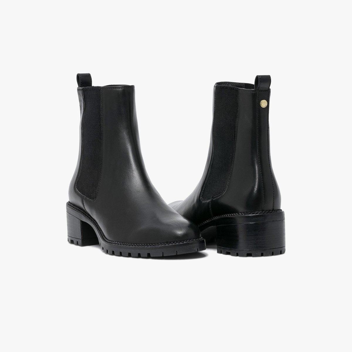 Boots À Talon en cuir MARLENE noir, BOCAGE